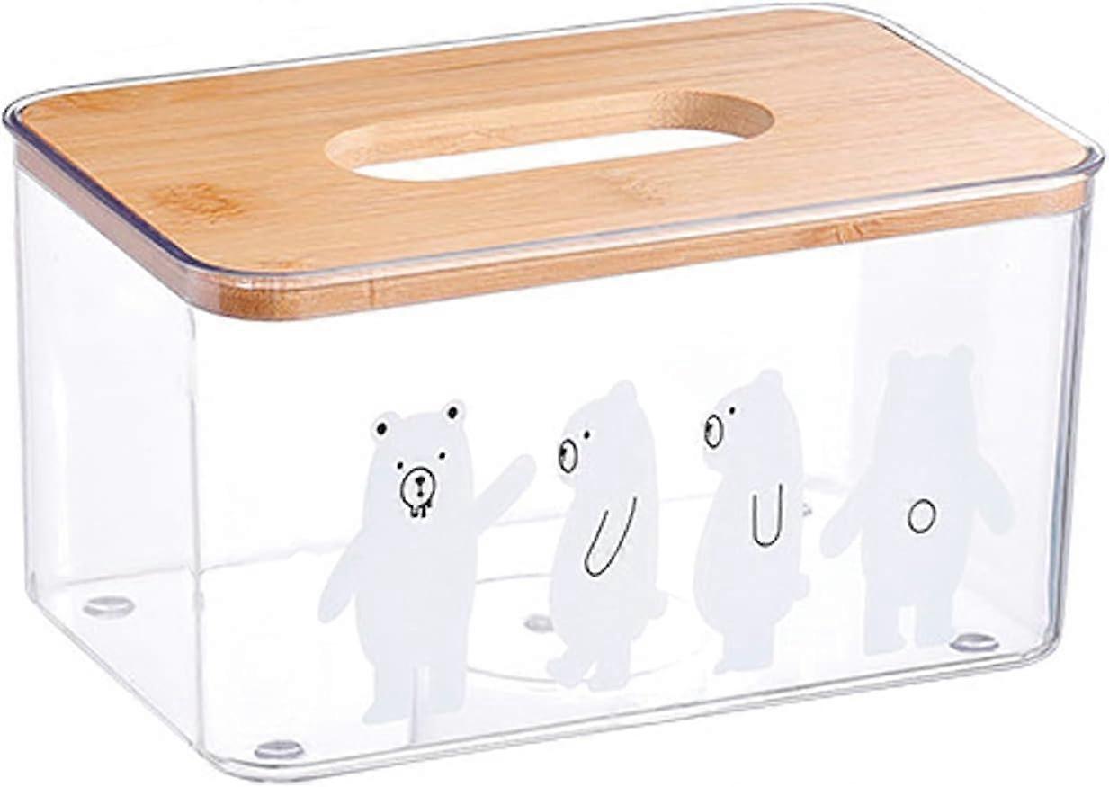 Tissue Holder, Multifunctional Tissue Dispenser Clear Standalone Storage Box, Durable, Home Office
