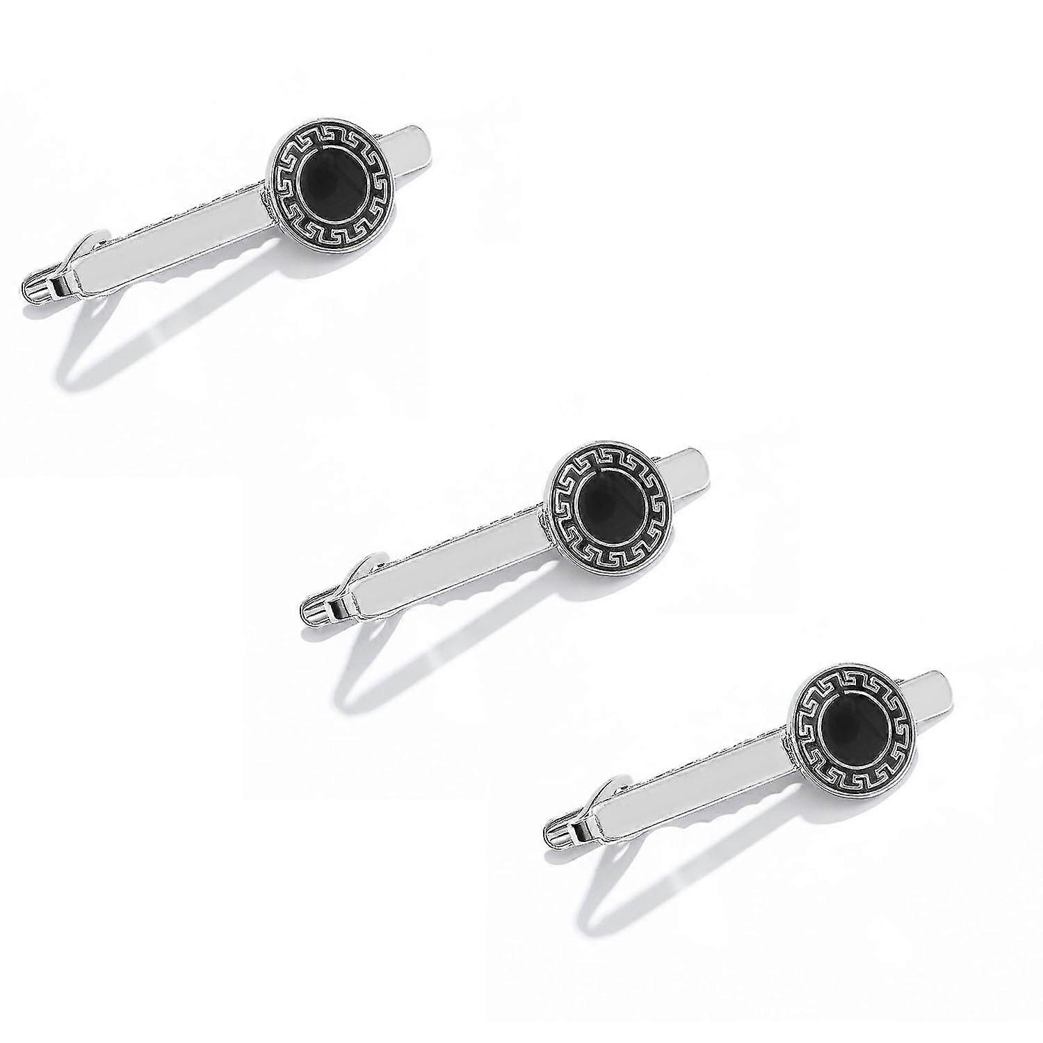 3 Round Tie Clips