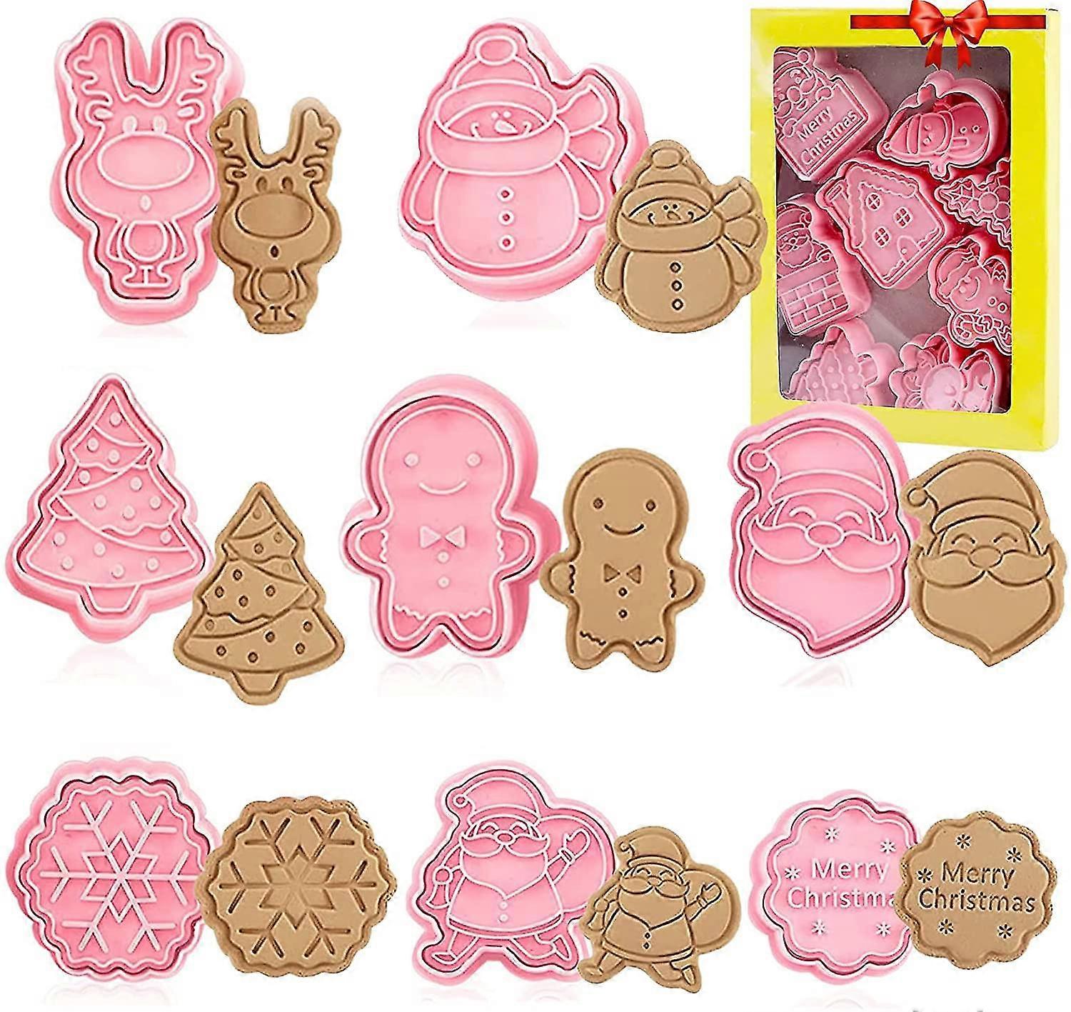 Set van 8 Kerst Cookie Cutters Cookie Cutters