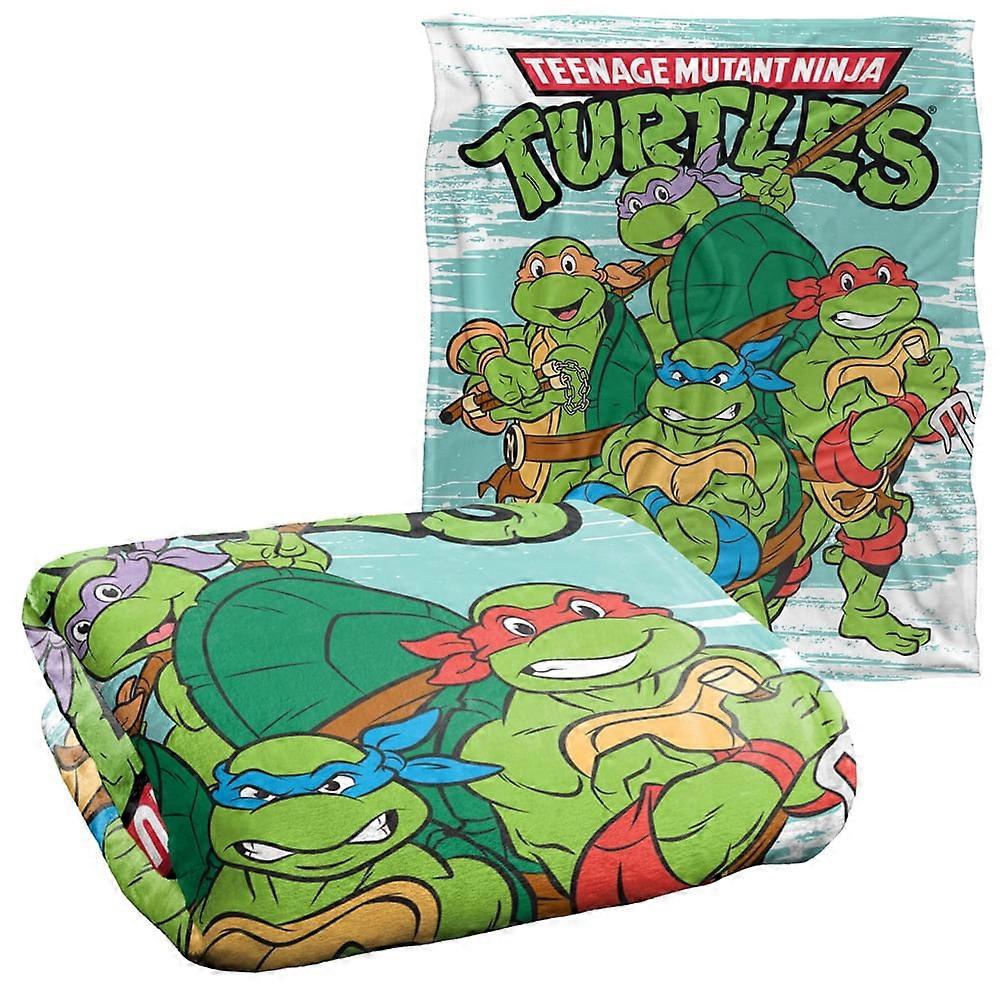 TMNT Cobertor TMNT Turtle Group Silky Touch Super Soft Throw BlanketMTWLF932