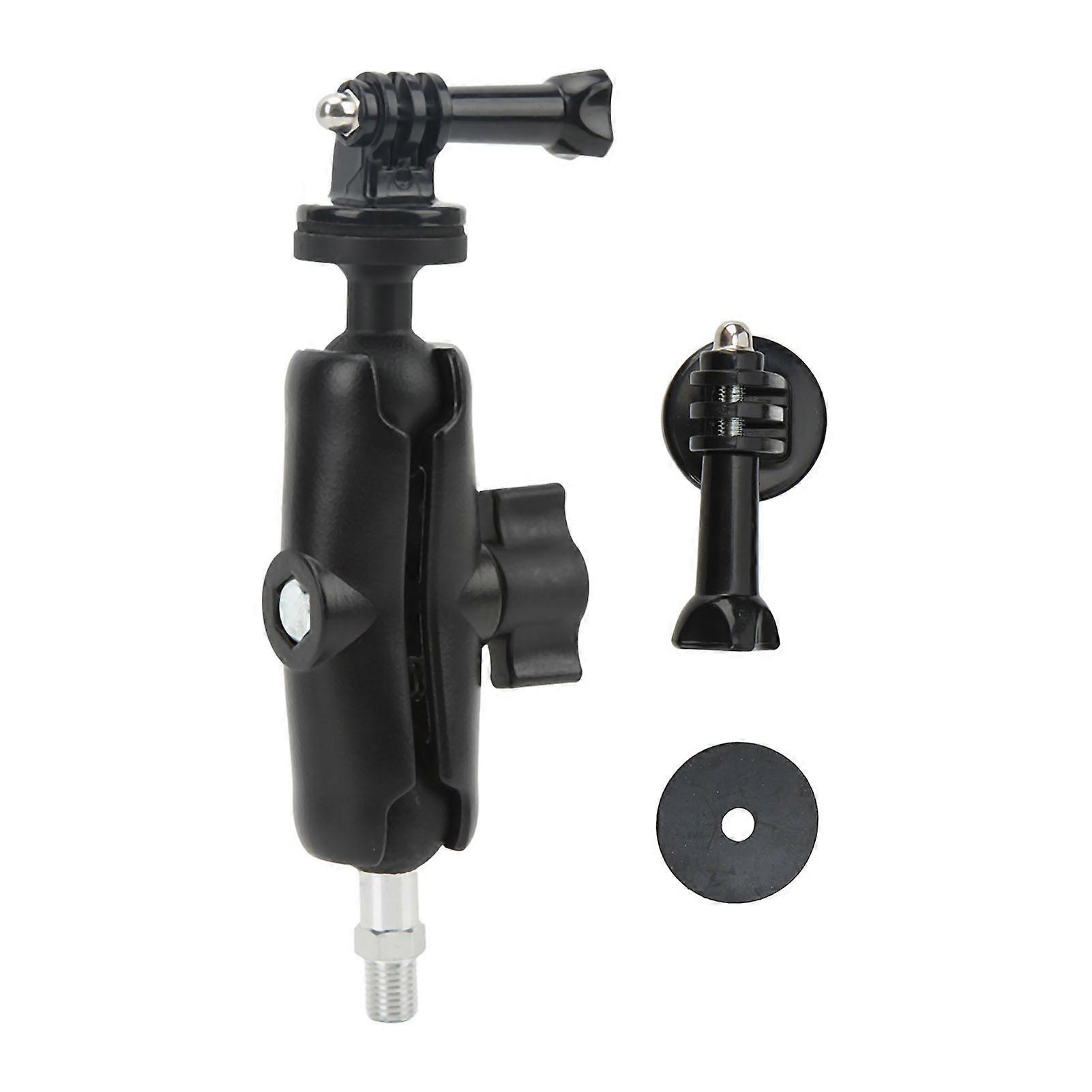 M10 Motorcycle Camera Mount, Motorcycle Rearview Mirror Ball Joint Mount Holder for DJI for Insta360 for Hero 10 9 8 7 6 5