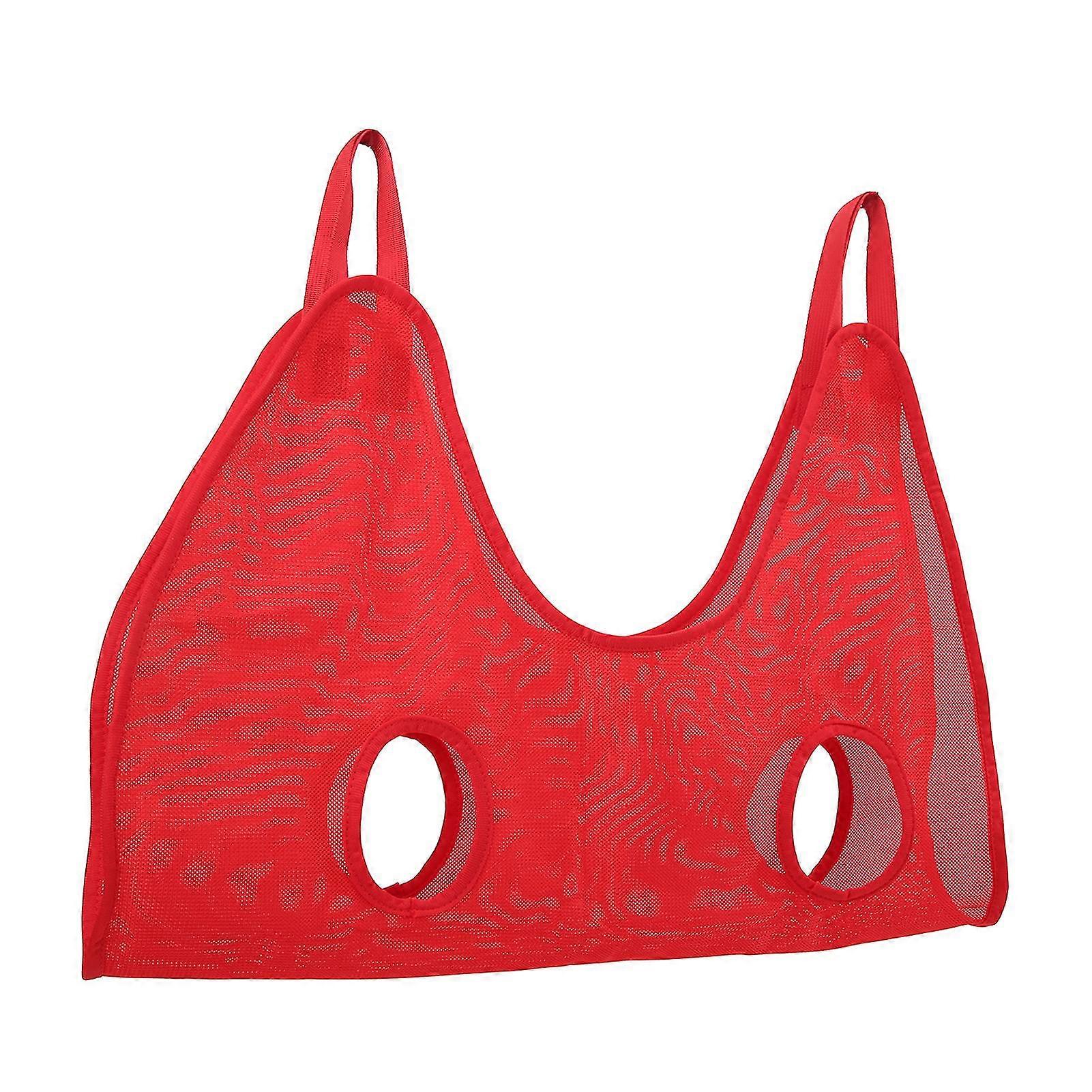 Red S Pet Grooming Hammock Helper - S-Shaped Hooks for Dog and Cat Beauty Trimming Assistant