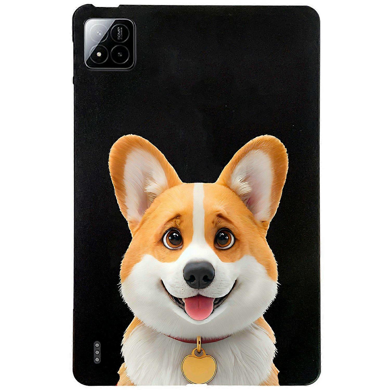 For Xiaomi Pad 7 Pro Pad 7 Case Pattern Printing Slim TPU Tablet Protective Cover - Corgi