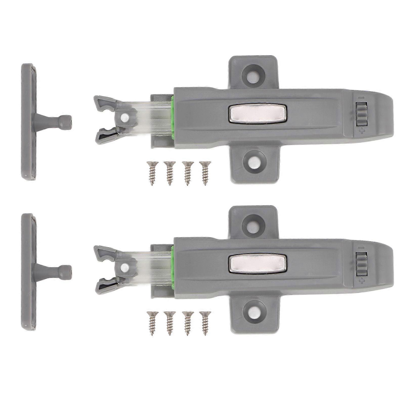 2 Set Cabinet Door Push Latch ABS Rebound Self Locking Device Collision Resistant Cushioning Wardrobe Door Rebounder