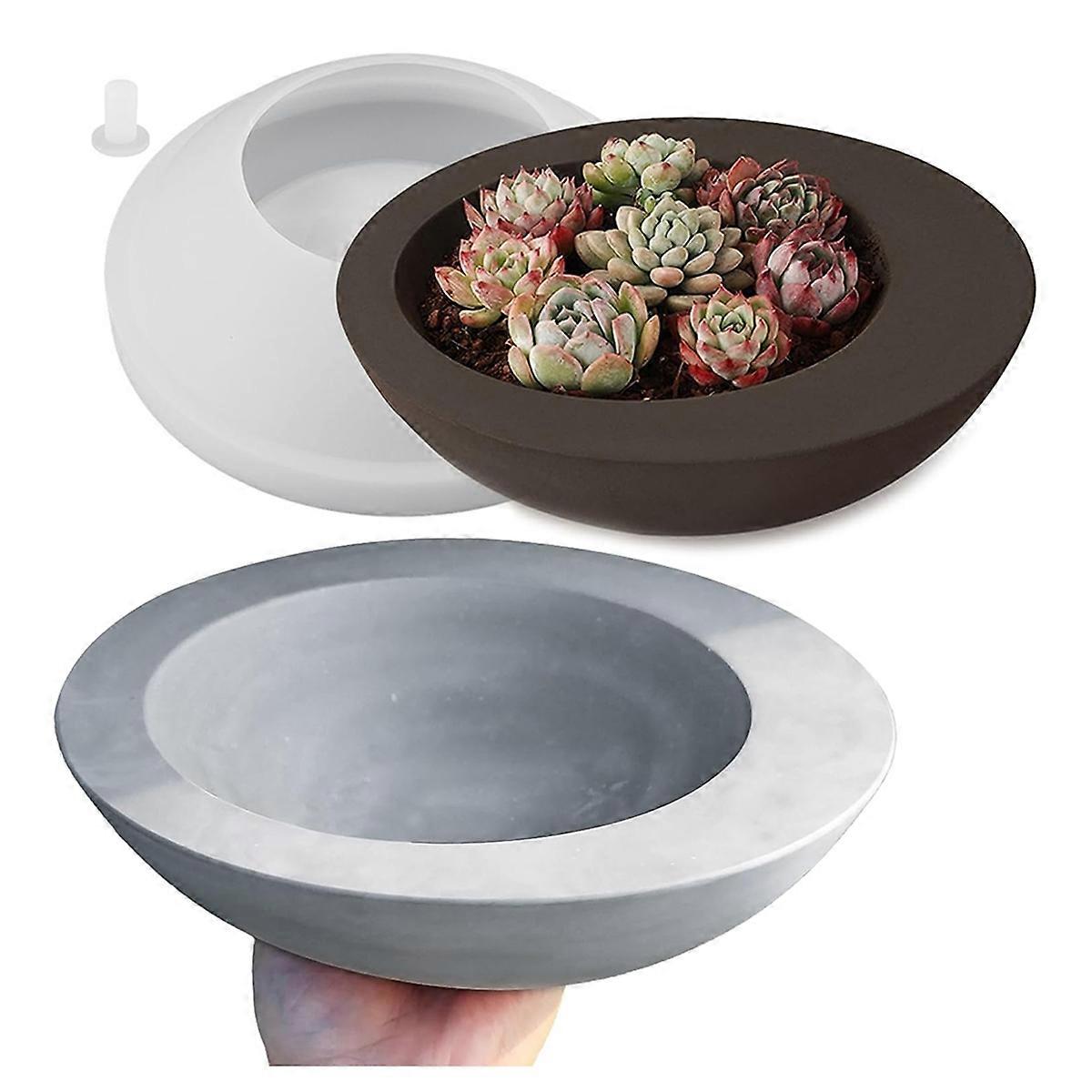Large Round Container Mold, Silicone Irregular Bowl Storage Resin Concrete Mold, Resin Casting