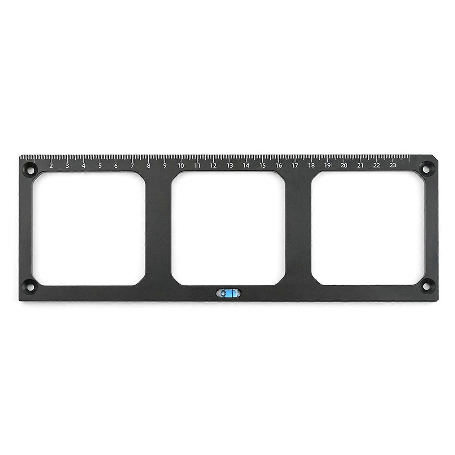 86 Type Switch Socket Template 3 Square Holes Socket Bottom Box Mounting Locator Aluminum Alloy Hole