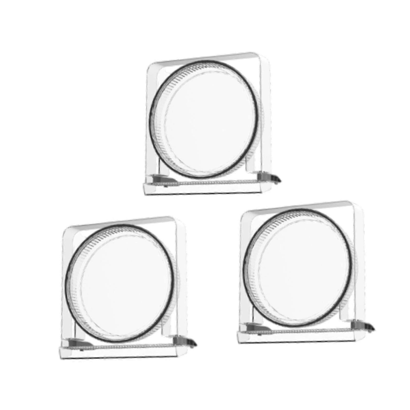 3Pcs Tea Cake Storage Box Tea Box Tea Saucer Storage with Lid Tea Cake Shelf