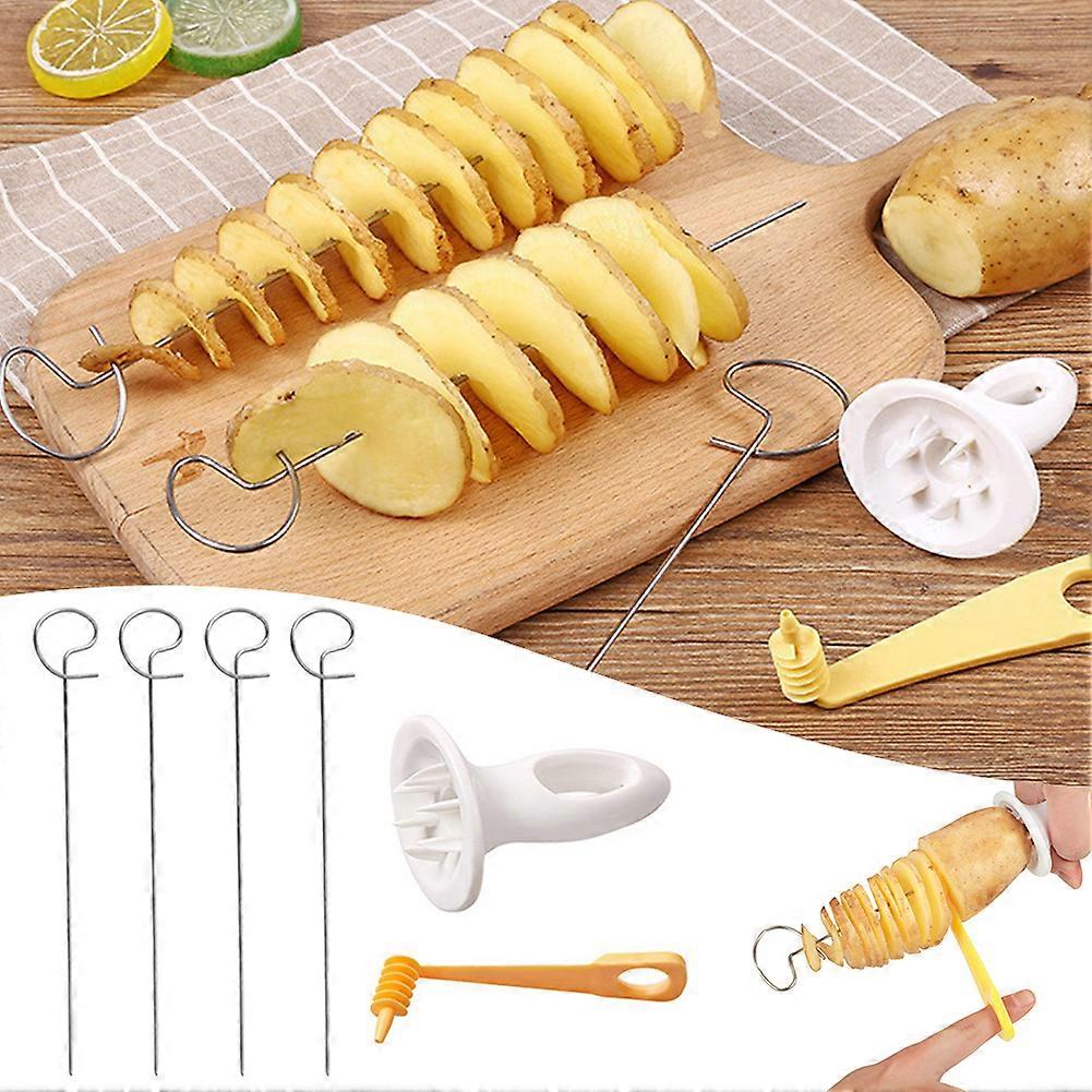Spiral Potato Slicer, Manual Vegetable Spiralizer for Twisted Curly Fries, Zucchini, Cucumber, Tornado Potato Peeler