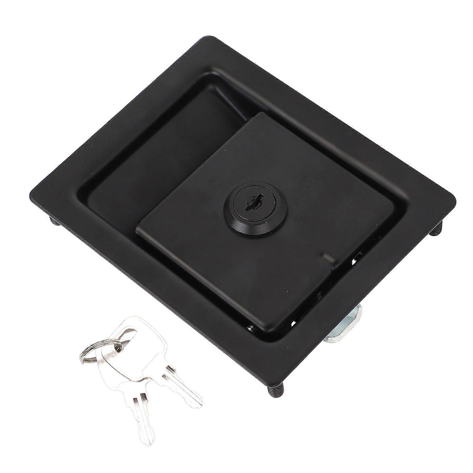127x102mm 5x4in Flush Mount Paddle Locking Latch Heavy Duty RV Handle Latch with Keys for Caravan Truck Toolbox MK156