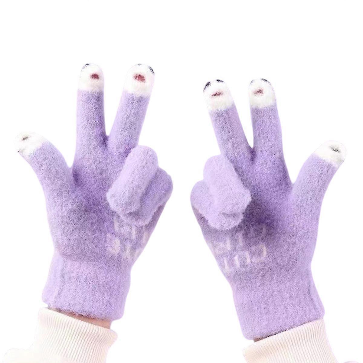 stickade vantar, ullhandskar, pekskärm, varm