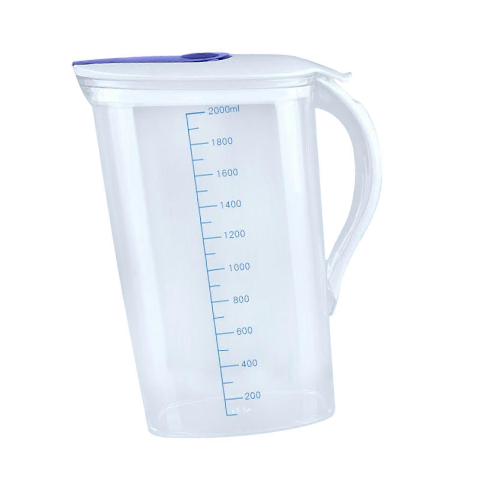 Water Pitcher 2L with Handle Beverage Container for Restaurant Home Fridge