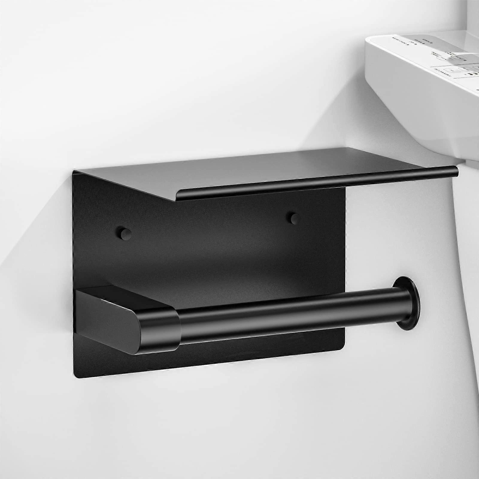 Self-adhesive paper towel holder with storage tray