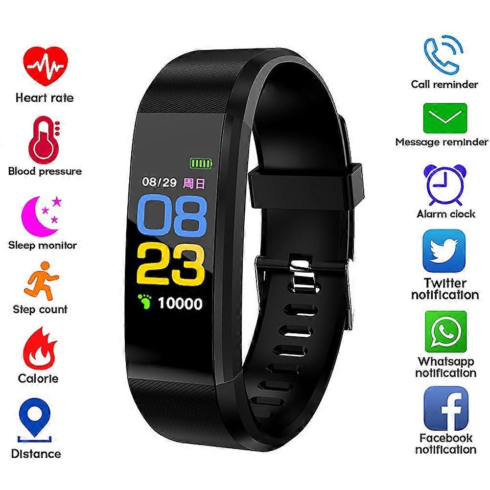 Fitness-Tracker mit Farbbildschirm Pulsmesser (115 Plus)