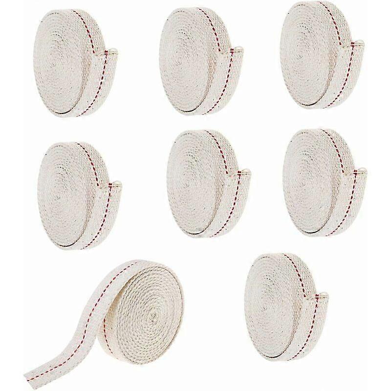 Set de 8 mechas de algodón para lámparas de aceite, 2cm de ancho