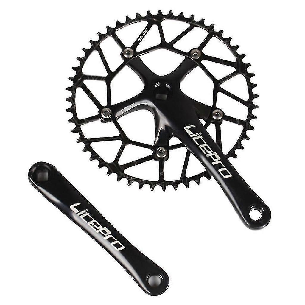 Cykel 50-58t 9-11 Speed Kranksæt 170mm Krumtaparme 130bcd Kædering Sort 52t