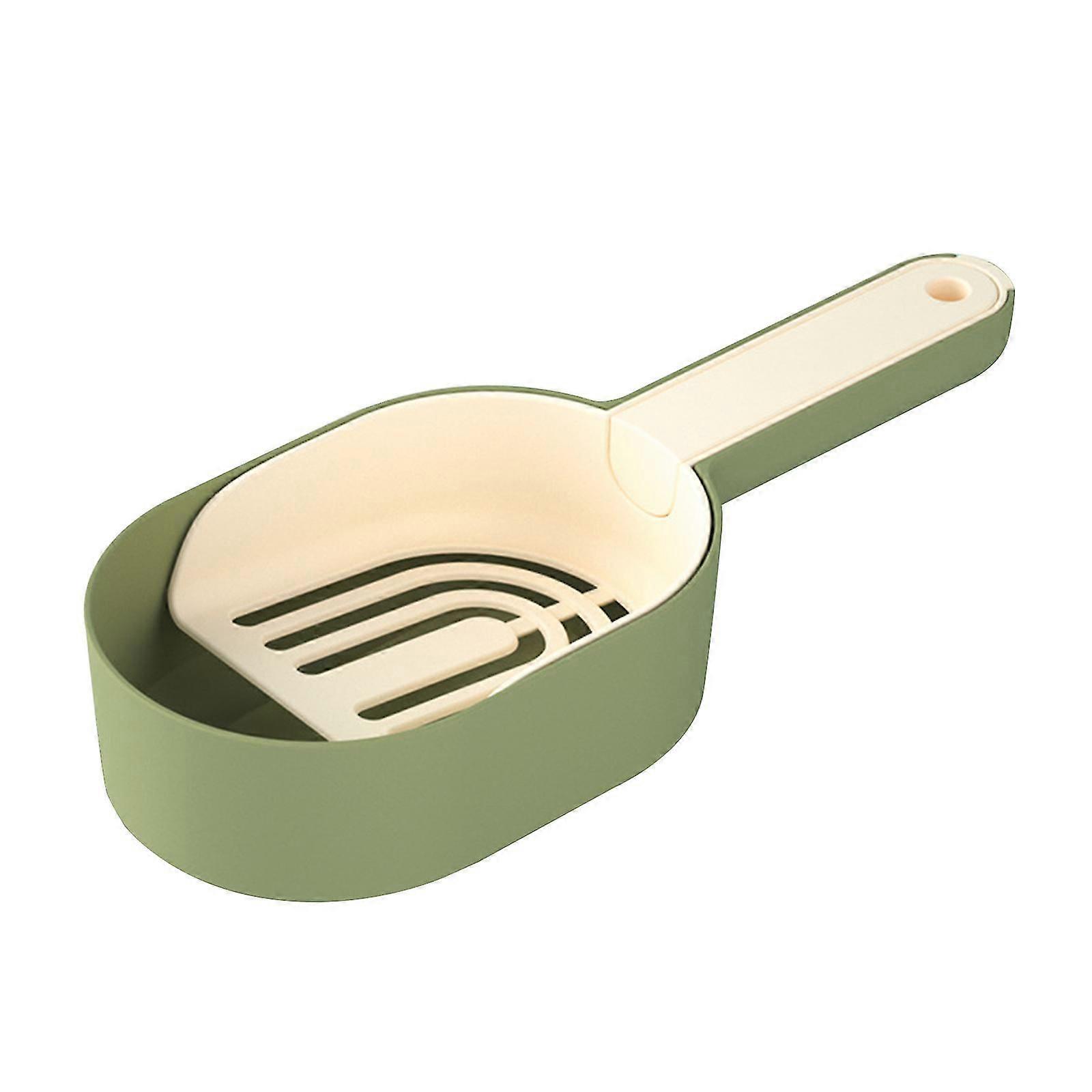 for Cat Litter Scoop Shovel with Dustpan Non-Slip Handle for Easy Scooping