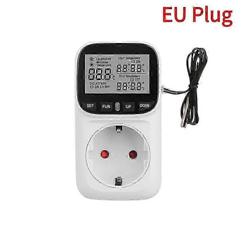Exquisite High-precision LCD Digital Smart Thermostat Temperature Control Switch Controller Fish Tank Pet Heating Home Thermostat Socket with Timer Se