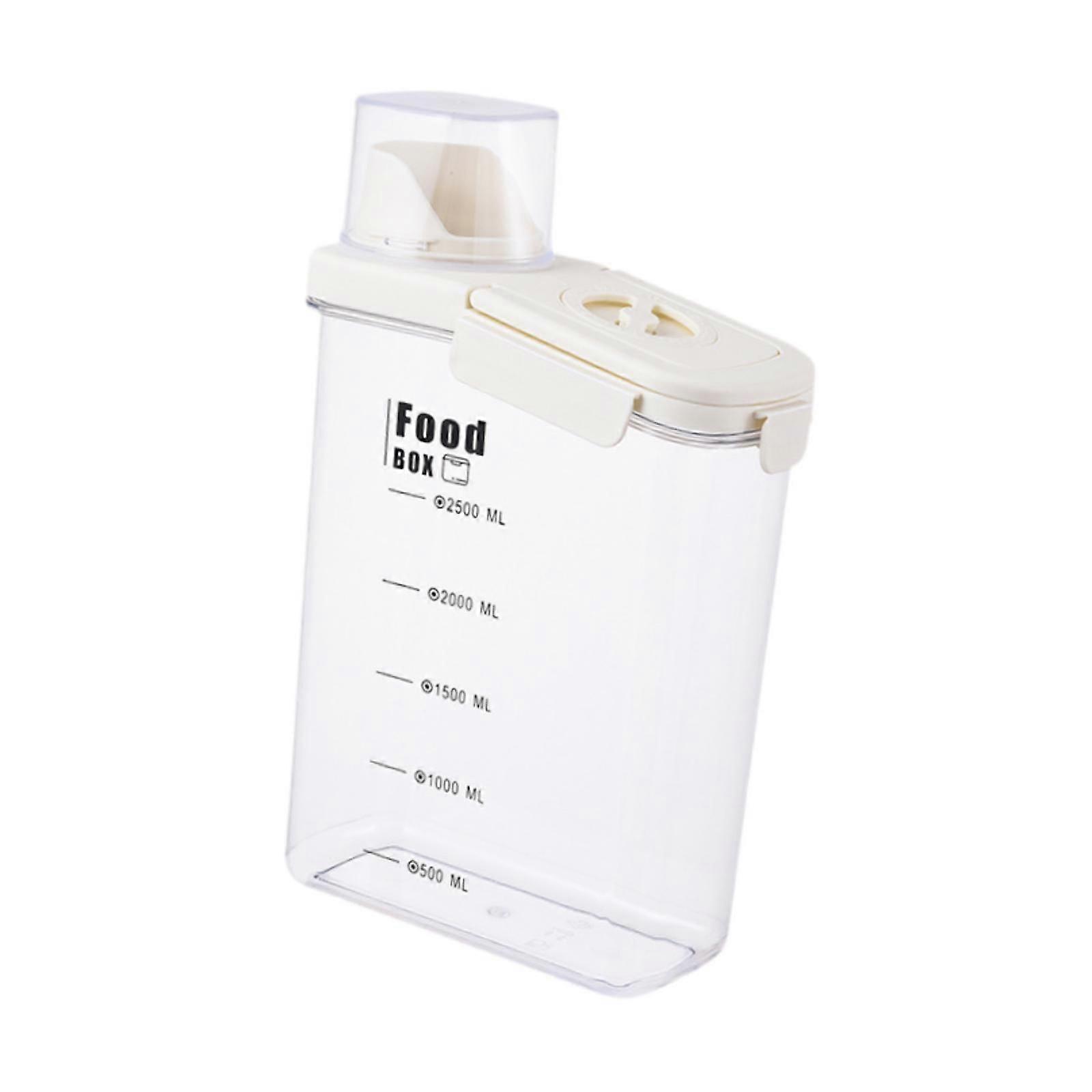 Rice Storage Container Clear 2.8L with Lid Grain Barrel for Sugar and Nut Flour