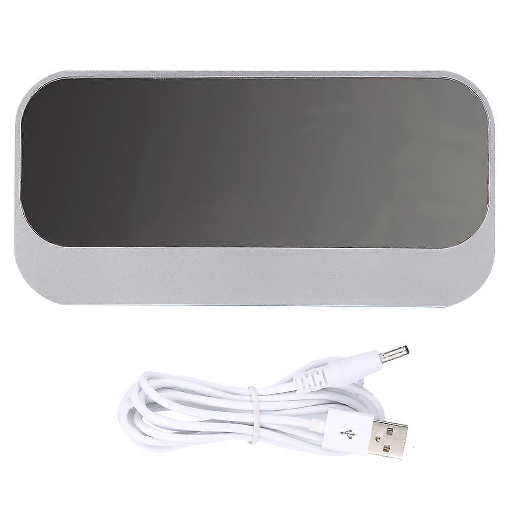 Digital LED Large Display Alarm Clock Mirror Face Clocks for Bedroom