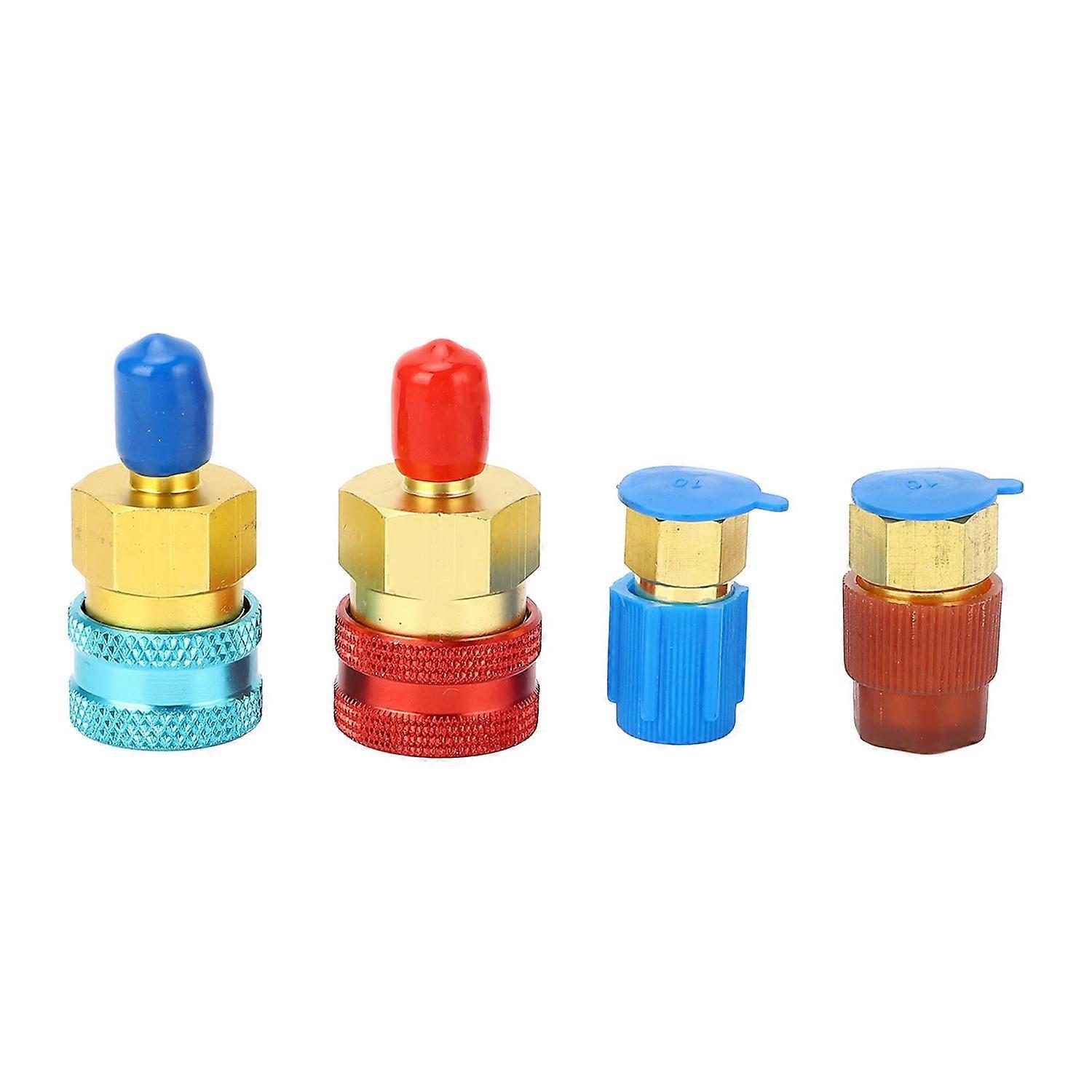 R1234yf Quick Couplers Kit Brass R1234YF to R134A Quick Coupler Adapter for Car Conditioner AC Charg