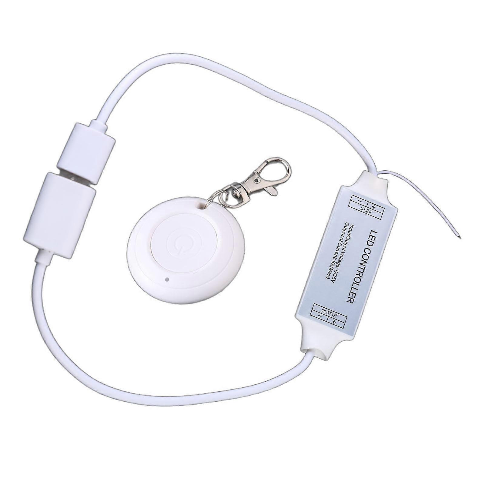 Remote Controlled Power Wire Line USB 5V Controller Cable Cord with Remote for 5V Fan LED Light Blowers Camp Lamp White