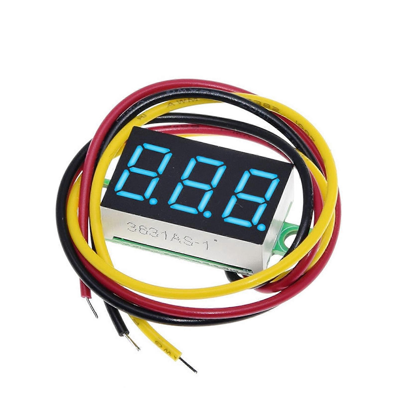 Efficient 0.36 Inch Voltages Reader Voltages Measurement with Clear Display for Monitoring Voltages In Car & Motorcycles  Blue