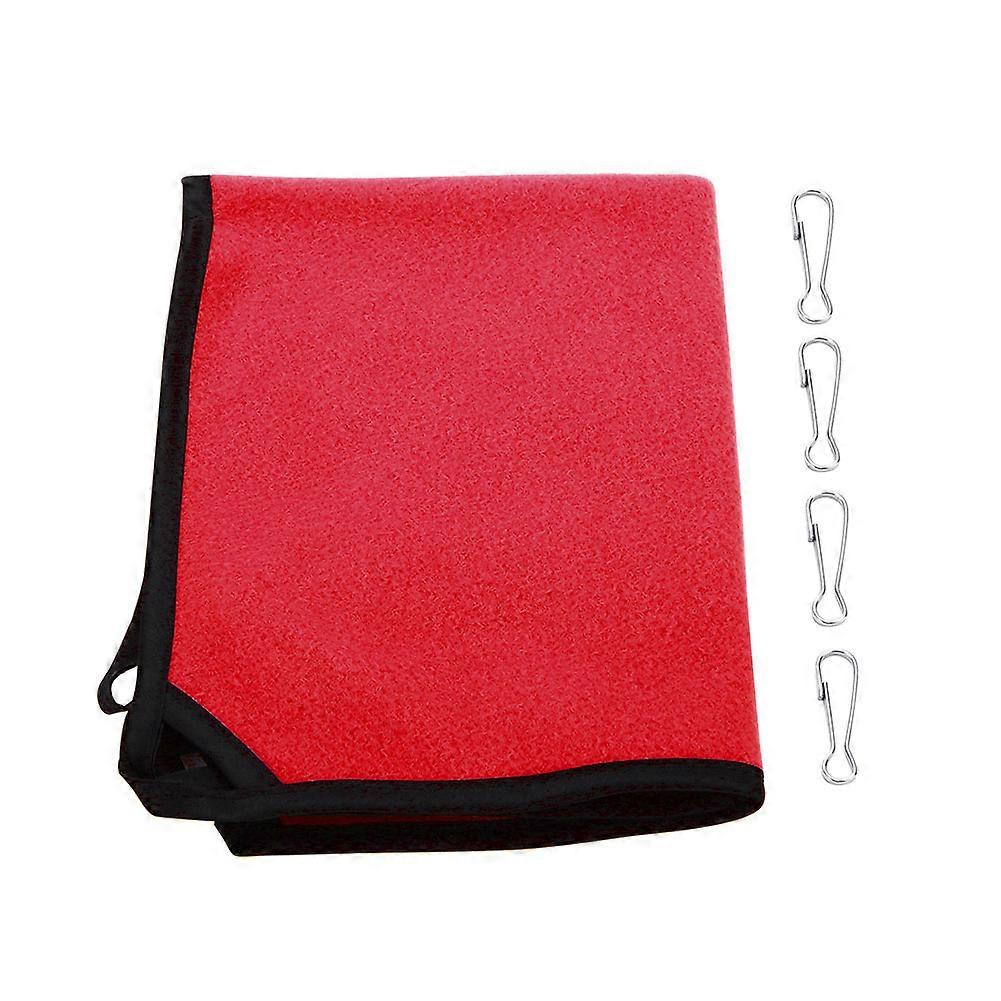 Red Double-Sided Cat Hammock Bed for Indoor Cats, Space-Saving Design, Soft Fabric, Hanging Style, 28x18 Inches