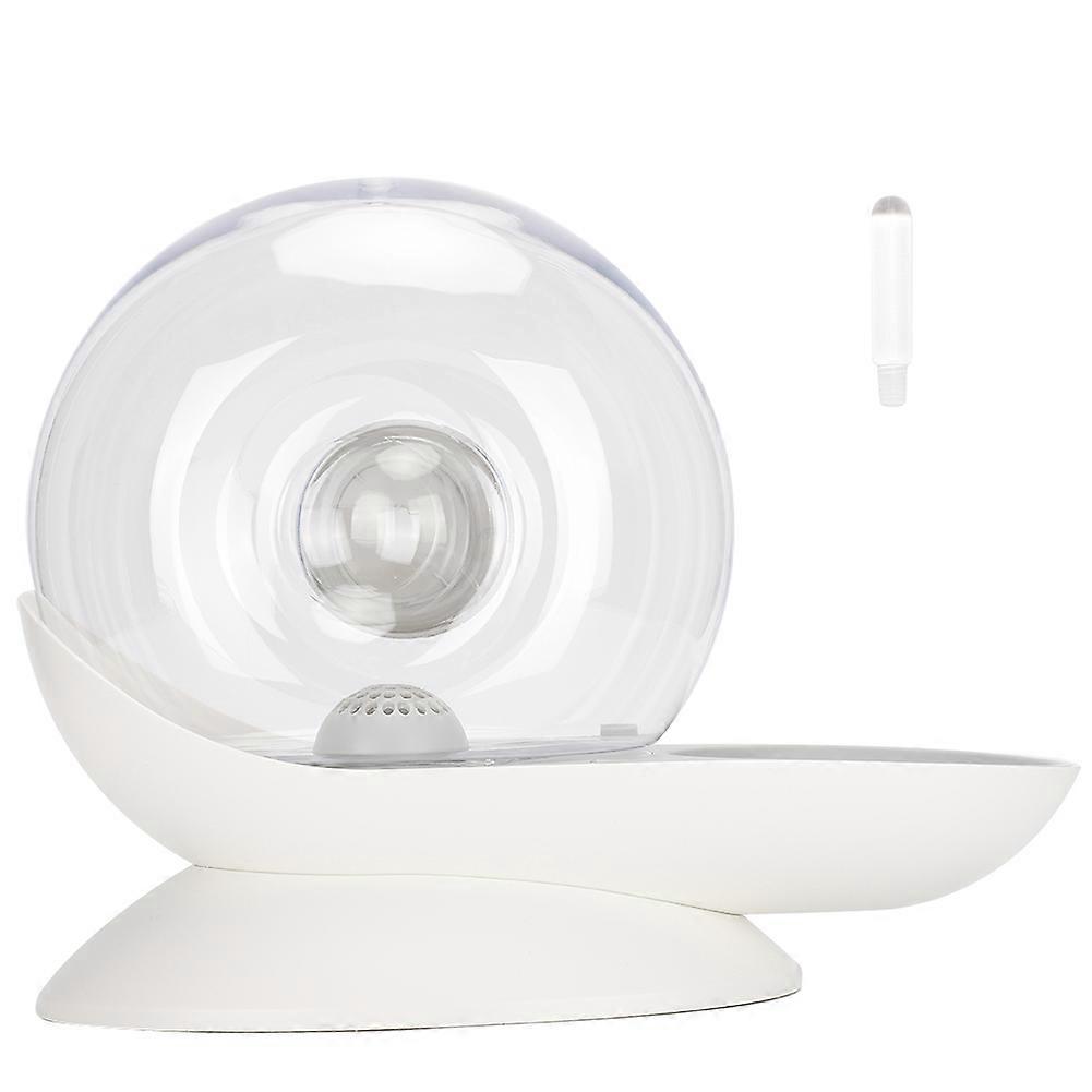 Grey Automatic Pet Bubble Snail Water Dispenser with Non-Tip Base for Cats and Small Dogs, 2L Capacity, BPA-Free Material