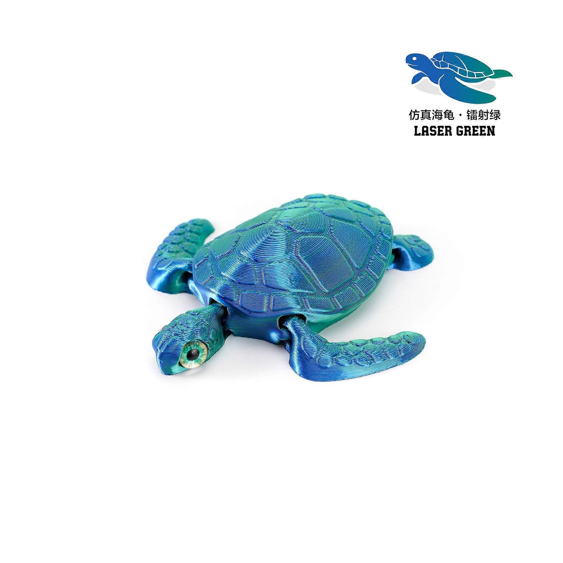 3D Printing    Simulation Turtle Decoration Cute Fish Tank Landscape Decoration Movable Integrated Joint Creative