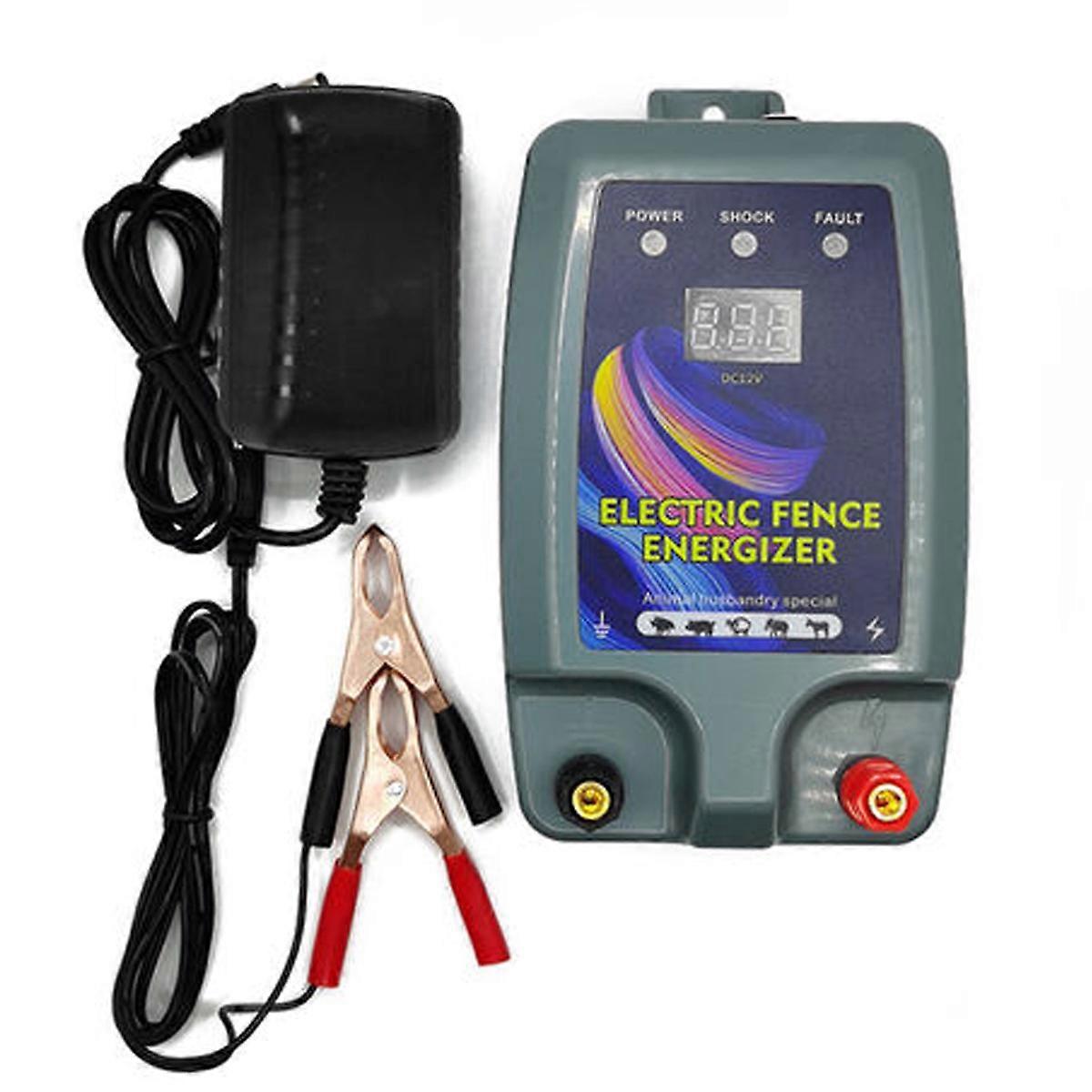 Electric Fence Energizer For Livestock Protection, Visible Light Indicator Ensures Easy Monitoring, Low-Impedance Power Delivers Efficient