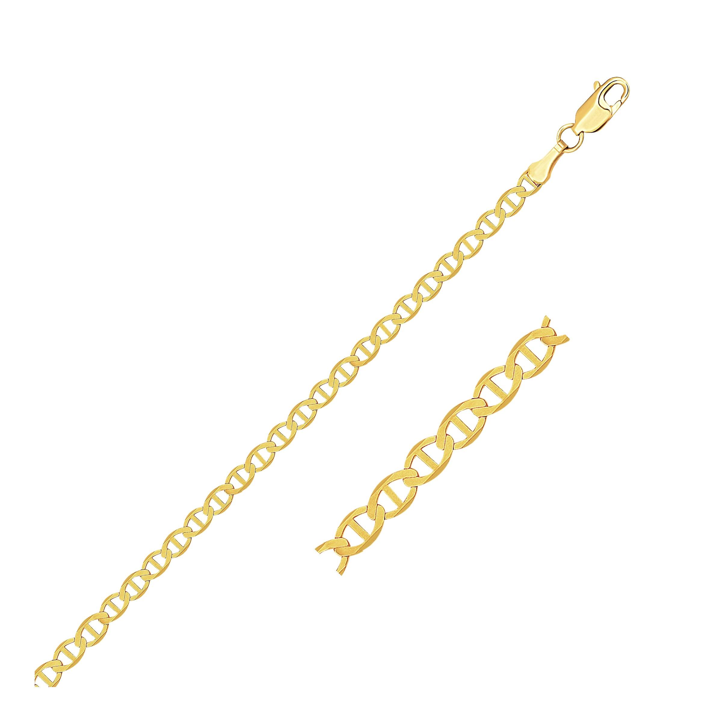 2.3mm 10k Yellow Gold Mariner Link Chain