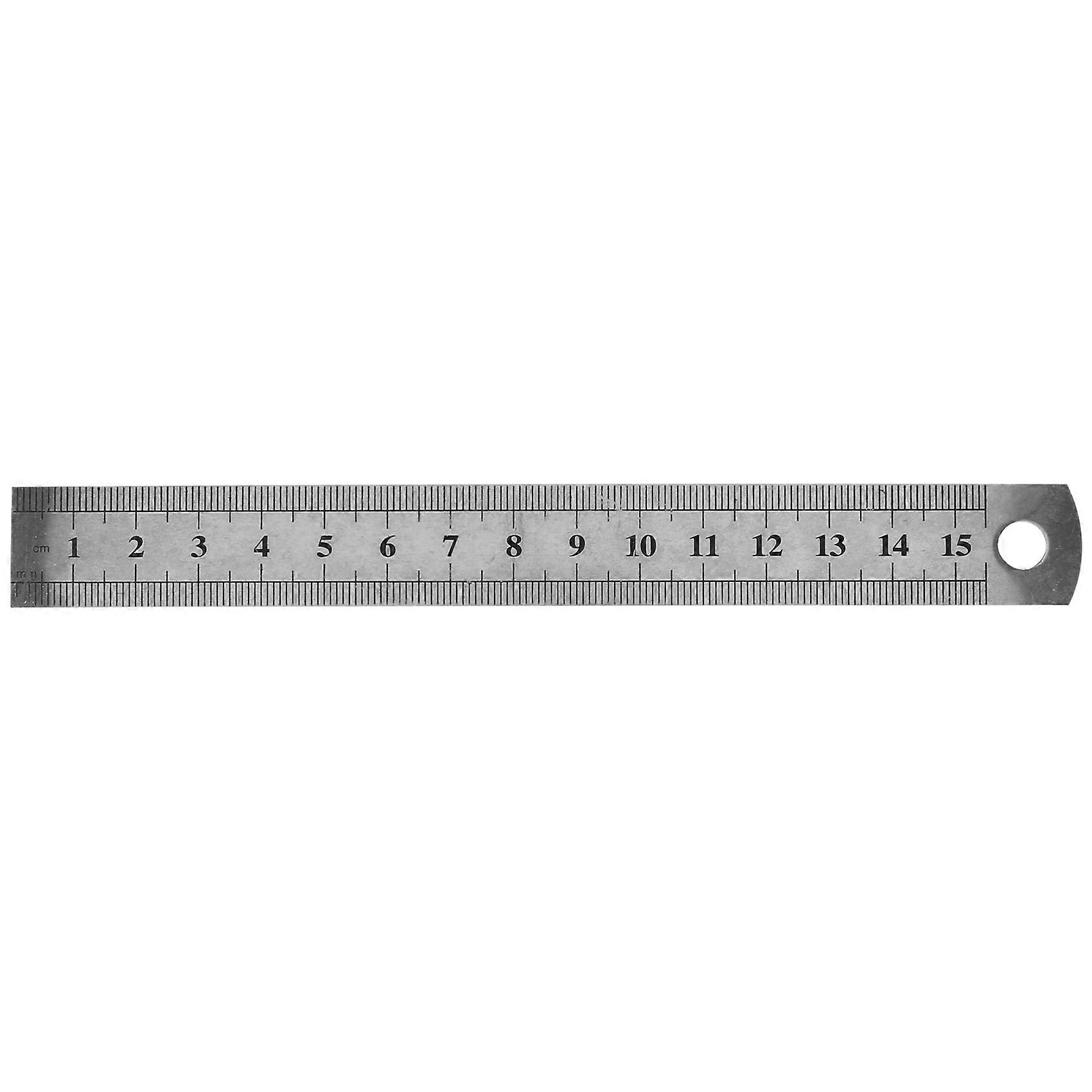 15cm 6 εργαλείο μέτρησης χάρακα ανοξείδωτου μετάλλων ίντσας