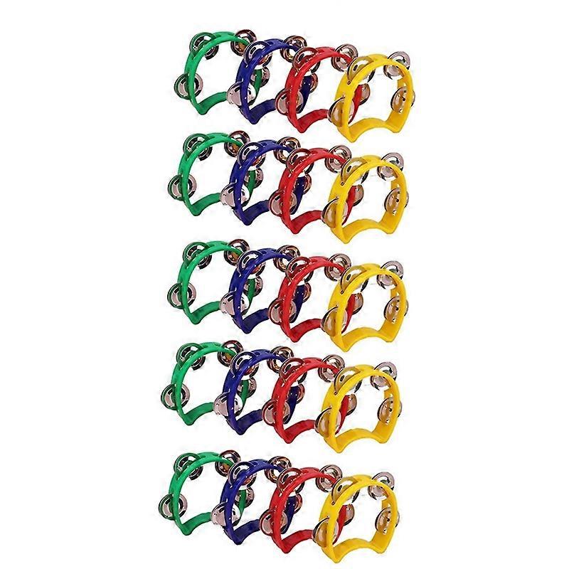 20Pcs Plastic Tambourine Musical Instruments