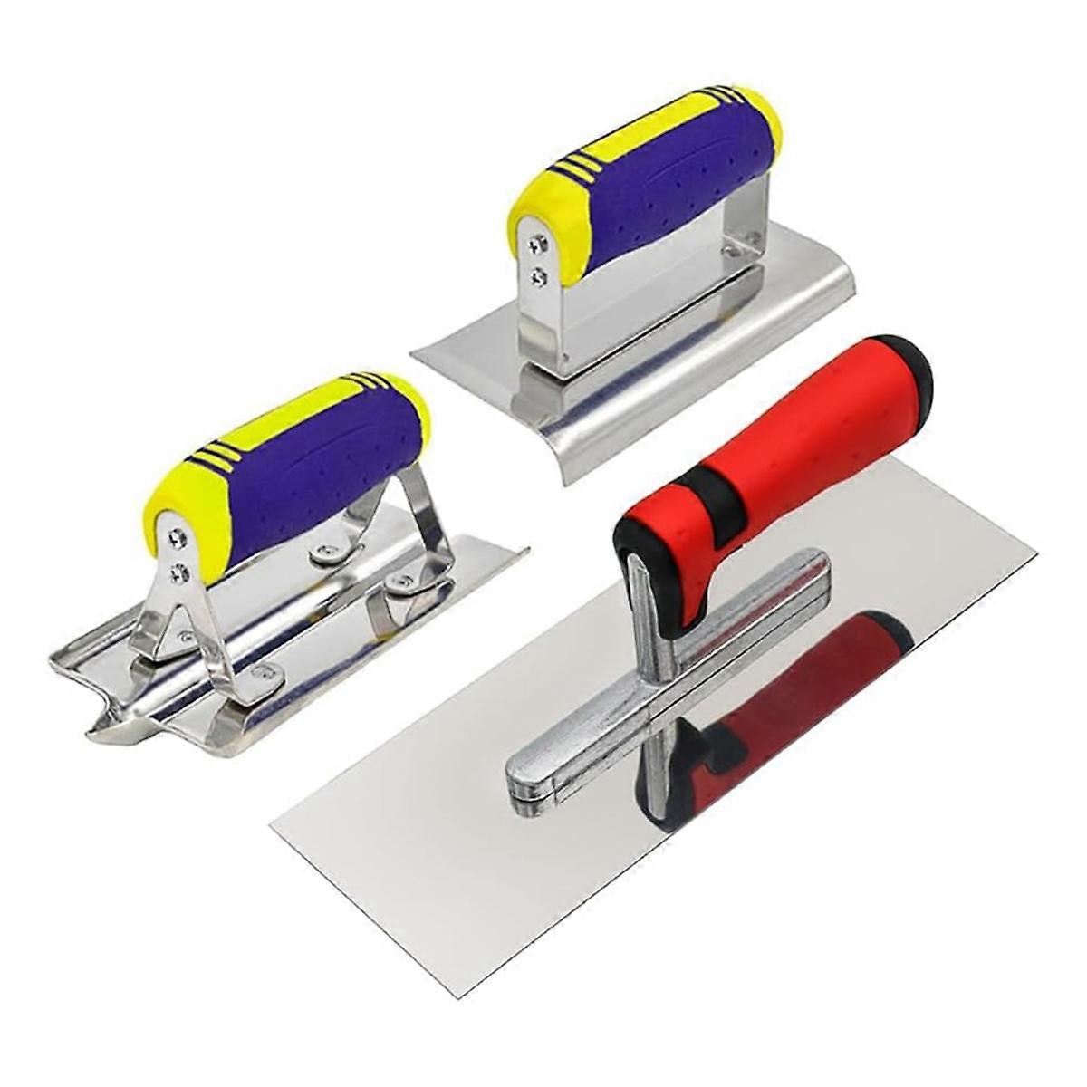 Set di utensili per calcestruzzo con manico piatto in acciaio inossidabile