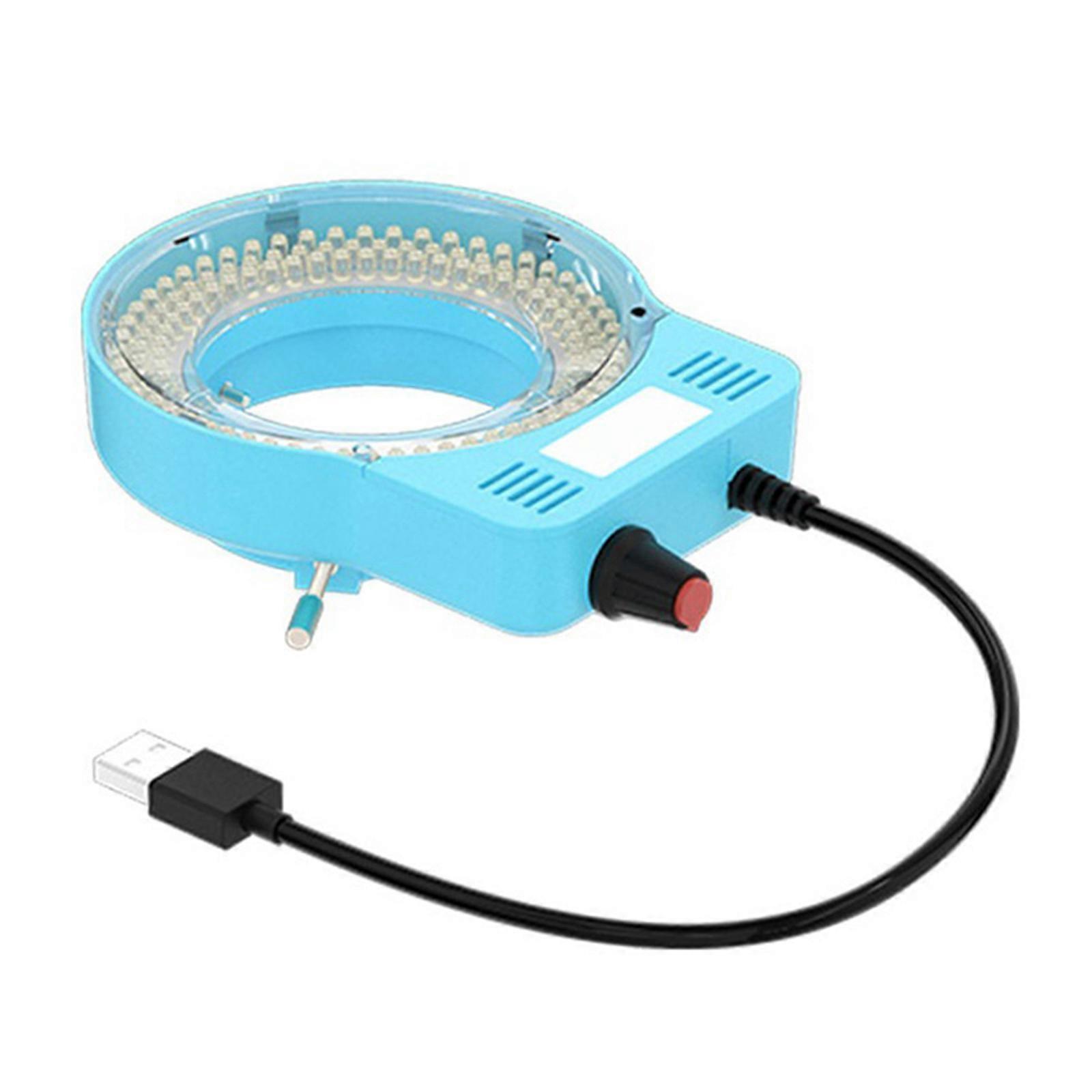 High Efficiency 144 LED Rings Light Source Suitable for Microscopes with Adjustable Brightness and Uniform Illumination  Blue