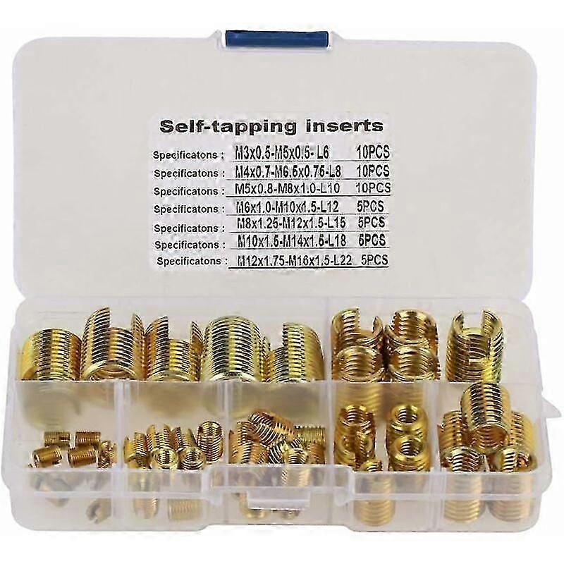 Self-Tapping Thread Inserts, 50Pcs Combined Self-Tapping Thread Inserts To Increase Thread Strength For Metalworking Industry