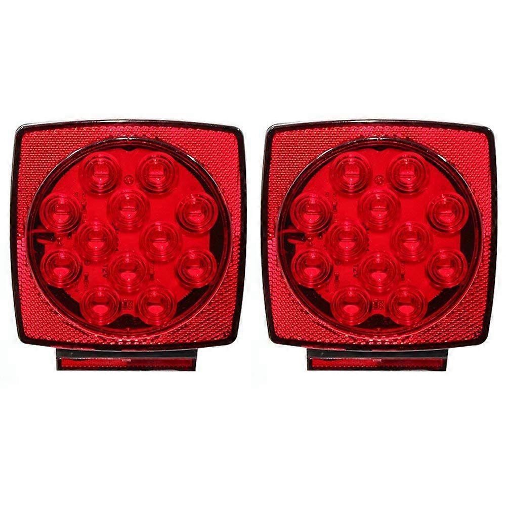 2Pcs LED Trailer Lights Waterproof Submersible Tail Lamp Running Stop Turn Signal Brake Marker Reversing Backup Light for Trailer Camper Truck