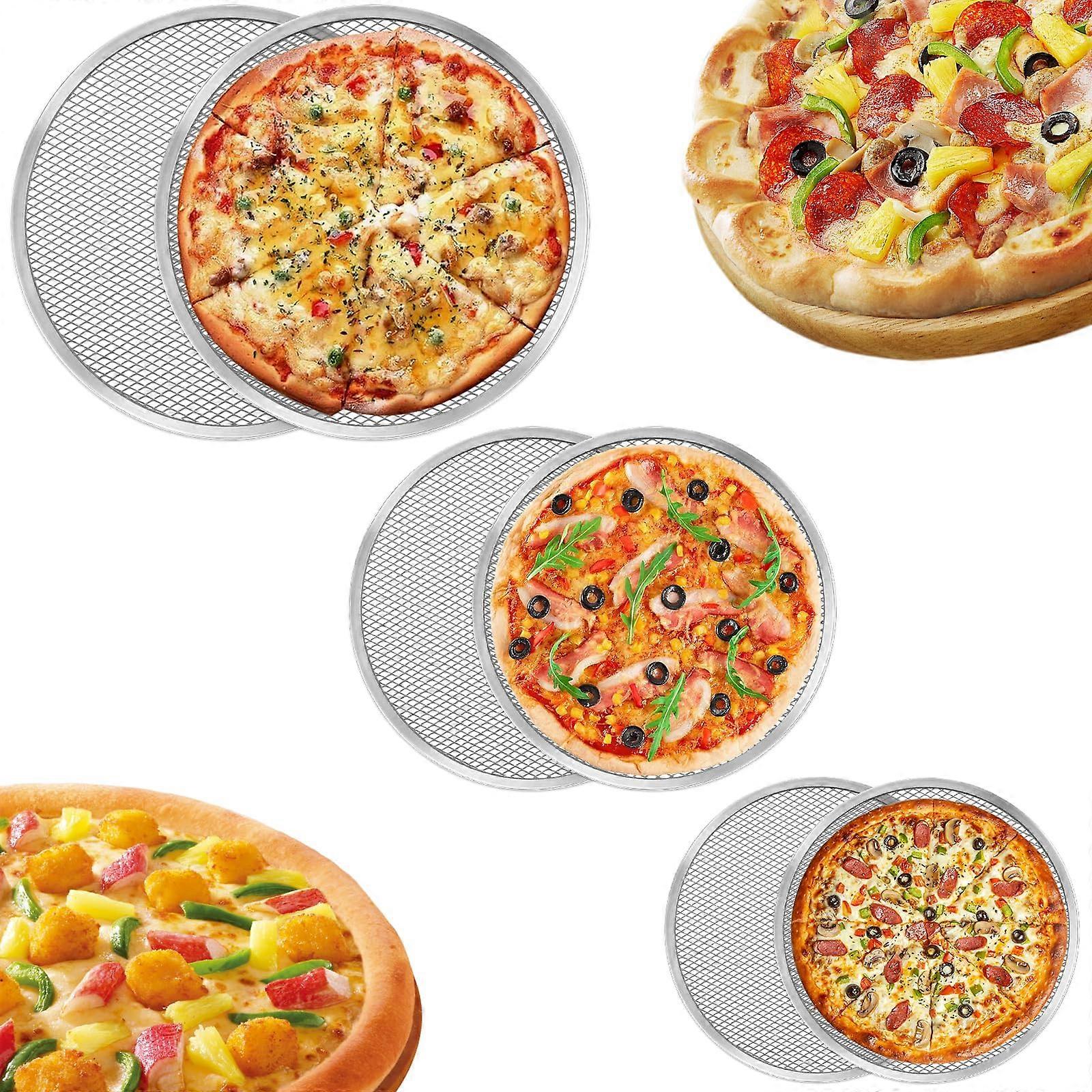 6-pack sömlös pizzabakningsskärm för hemmet 12 kökstum + 10 tum + 8 tum