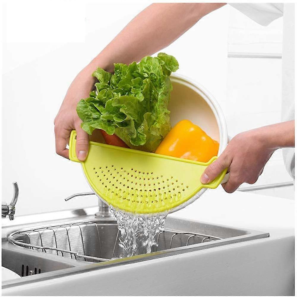 2 PCS Premium Plastic Pot Filter Sieve for Spaghetti Cooking - Durable Food Strainer Board, Easy to Clean