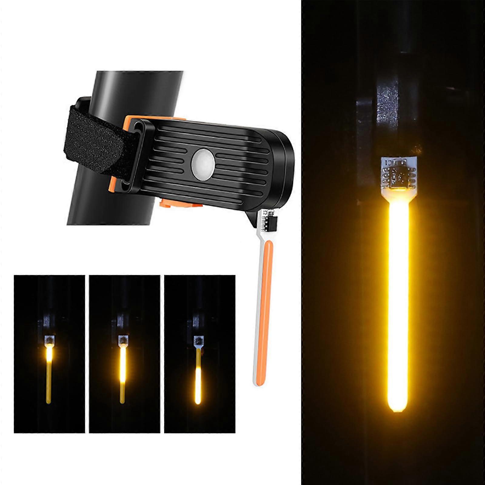 LED bike tail light, orange light flow tail light, bicycle warning tail light, 5 mode, USB chargeable