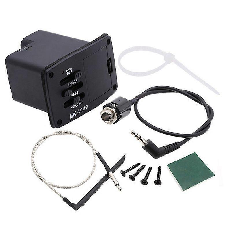 Pickups UK-2000 Ukulele Mini Gitarrpickup 2-bands UK2000 EQ Equalizer System för Ukulele Gitarr