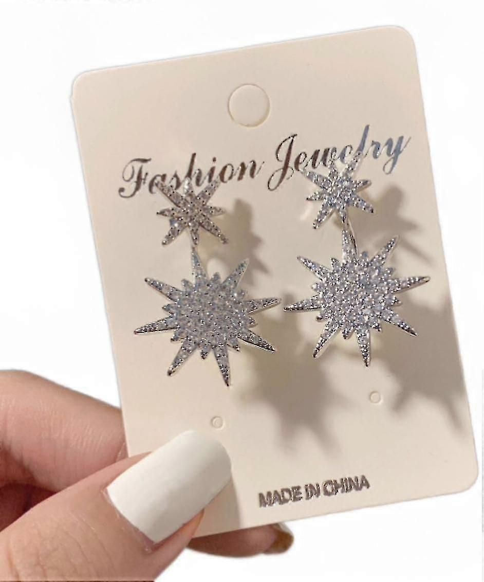 (flower-shaped Silver Pin Earrings