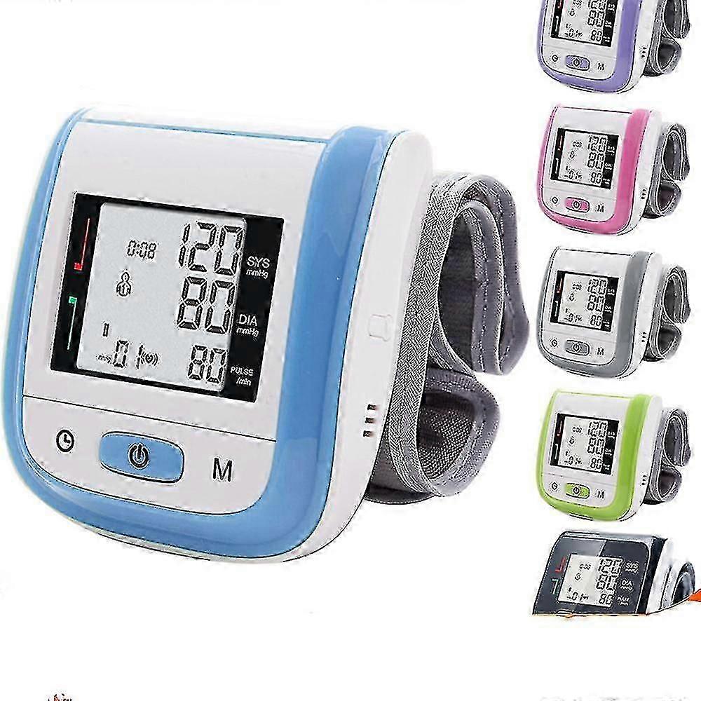 Tonometer Automatic Wrist Digital Blood Pressure Monitor Digital Lcd Sphgmomanometer Heart Beat Rate Pulse Meter (PrettyJ)