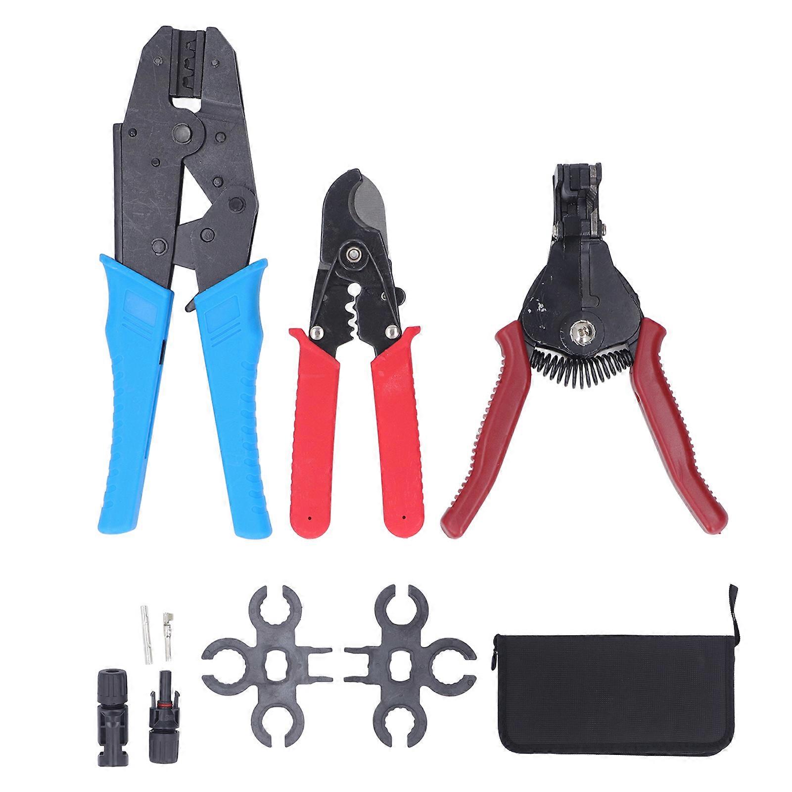 Solar Crimping Tool Kit Set Wire PV Panel Installation Assembly Tools with Connector Spanner Wrench