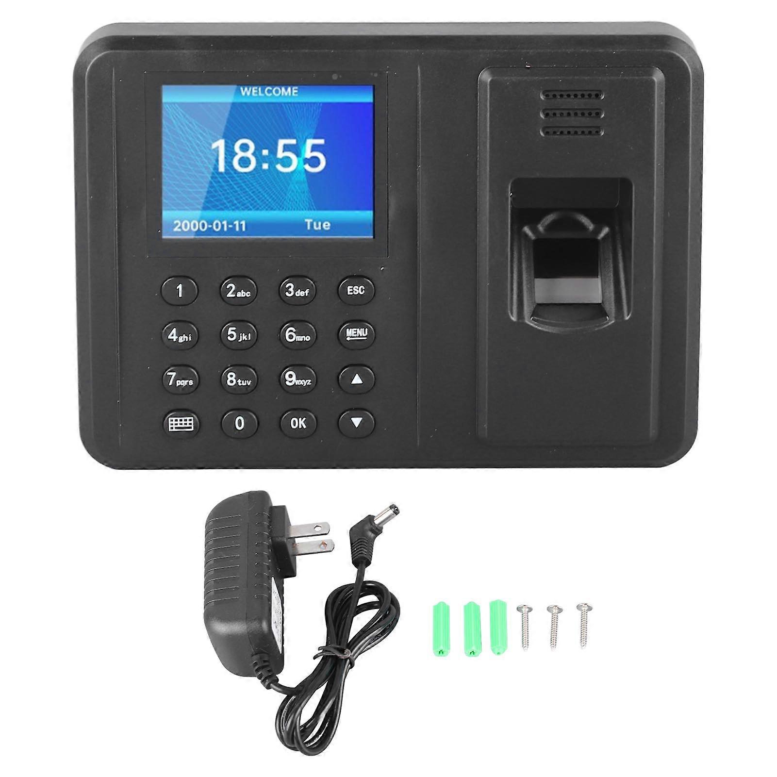 Fingerprint Attendance Machine Clock Punch Office Time Card Machine for Employees Small Business