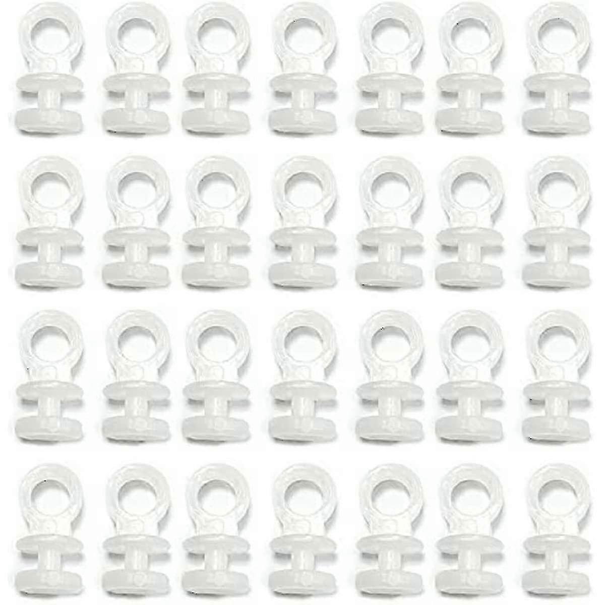 50PCS Curtain Track Slides Pulleys for 9mm Width White Plastic