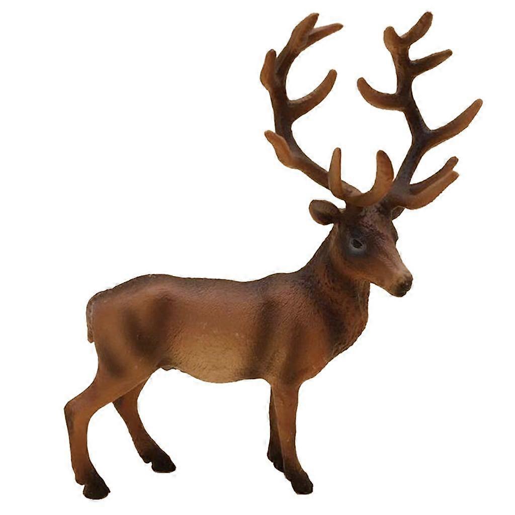 Simulation Miniature Animal Reindeer Model Educational Ornaments Crafts