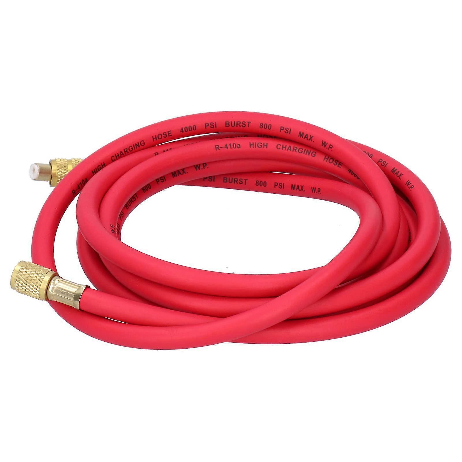 Refrigerant Charging Hose for R410 Air Conditioning Repair with Ball Valve, 1/4 Inch, Durable Material, Compatible with AC Systems