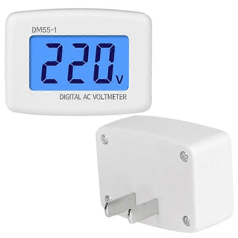 DM55-1 AC 110V- 220V LCD Digital Voltímetro Medidor de Tensão Detector Medidor Plugue dos EUA DM55-1 Plugue dos EUA