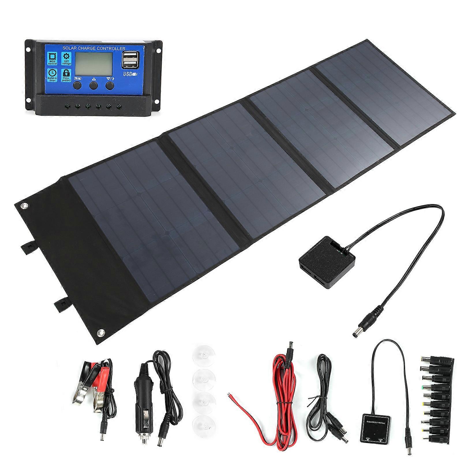 120W Folding Solar Charger - High Efficiency Portable Panel with PWM Controller